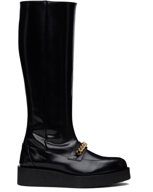 Ernest W. Baker Black Chain Creeper Boots for men