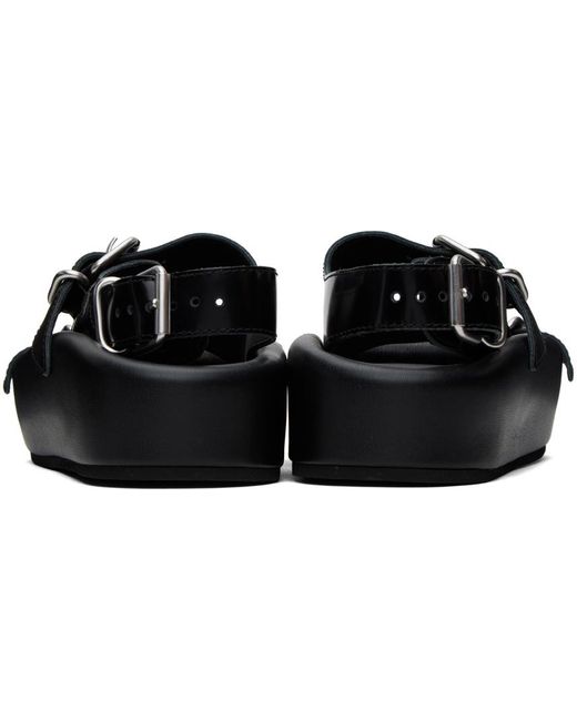 Sandales noires à semelle intérieure enfoncée MM6 by Maison Martin Margiela en coloris Black