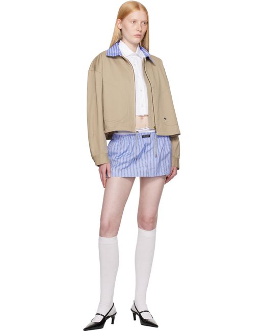 HOMMEGIRLS カーキ Parachute ボンバージャケット Blue