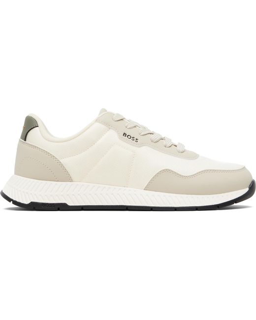 Baskets Texturées Beiges Boss pour homme en coloris Black