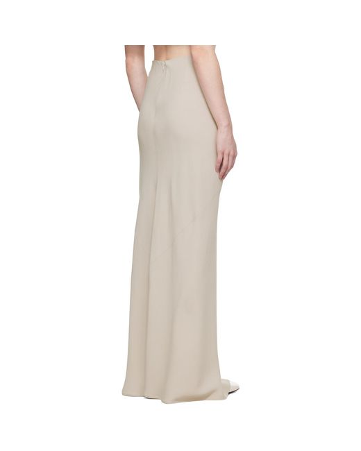 AMI Natural Bias-Cut Maxi Skirt