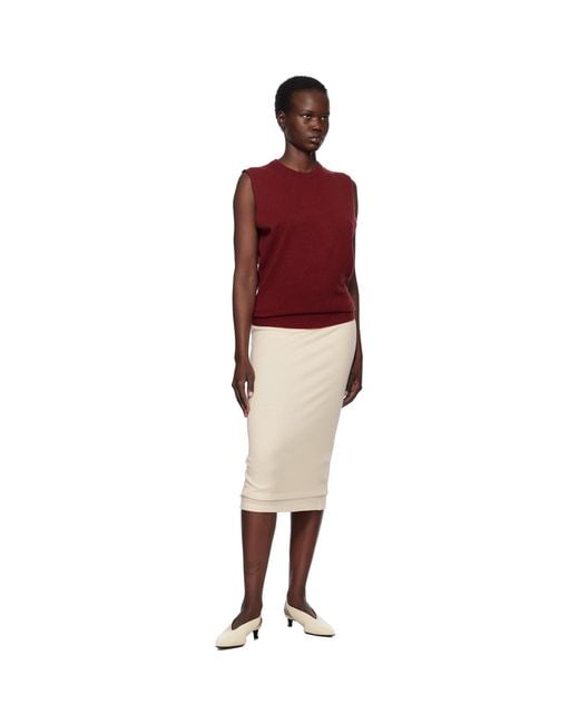 Jil Sander Red Cashmere Vest