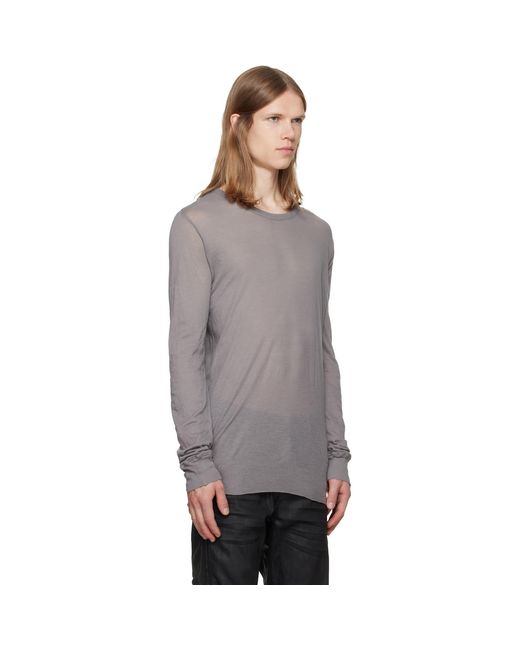 Rick Owens Gray Tower Basic Ls T-Shirt for men
