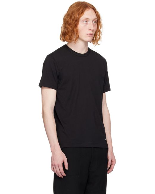 メンズ Comme des Garçons ロゴプリント Tシャツ Black
