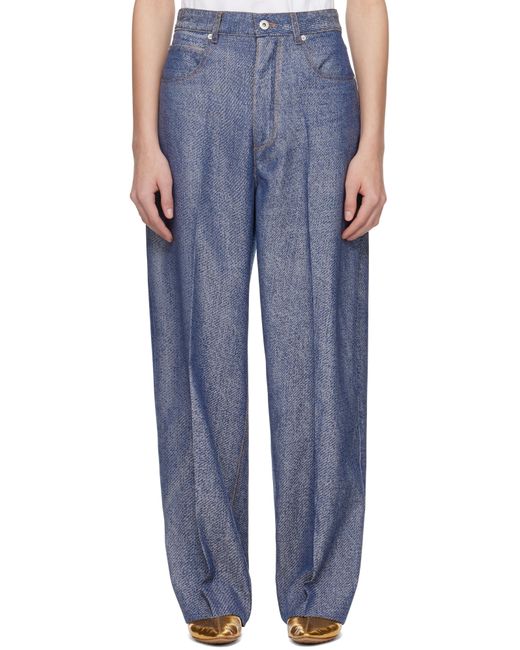 BOTTEGA VENETA★Denim jacquard wide leg pants Bottega Veneta® Women's Denim Jacquard Wide Leg Trousers in