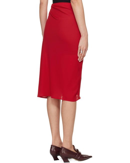 Jupe Midi Vela Rouge Beaufille en coloris Red