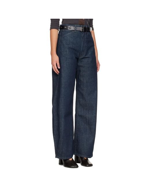 Lemaire Blue High Waisted Curved