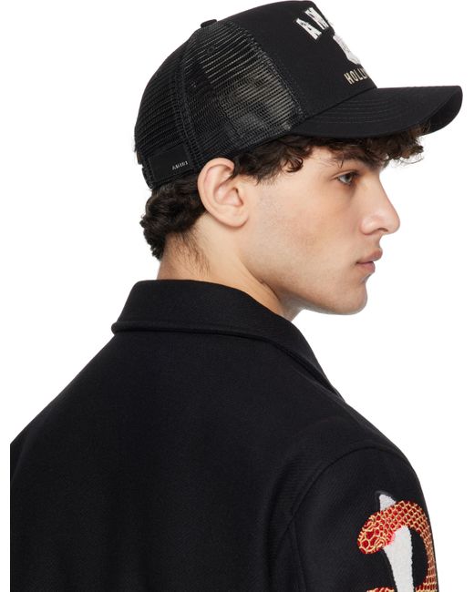 メンズ Amiri ブラック Ma Hollywood トラッカーキャップ Black