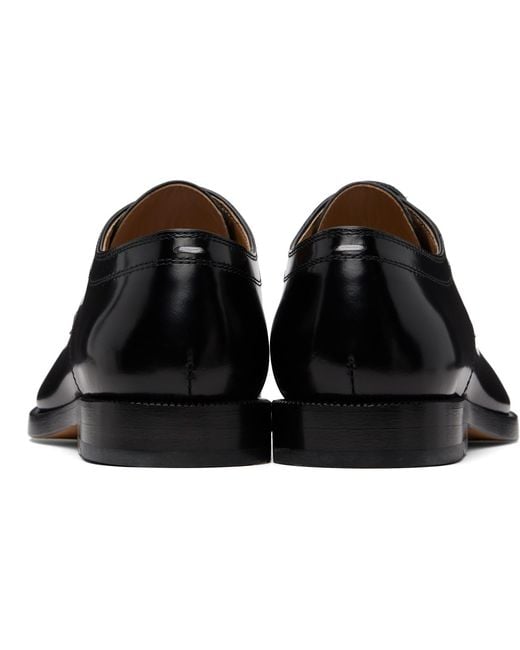 Maison Margiela Black Tabi Lace-Up Derbys