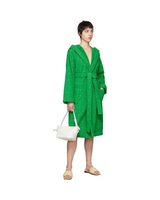 Bottega Veneta Green Intreccio Bath Robe