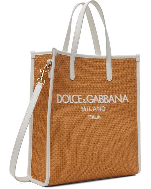 Dolce & Gabbana Brown Dolce&gabbana Beige Shopping Tote