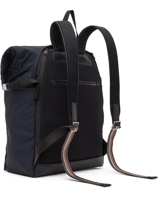 Paul Smith Black Cotton-blend Canvas Backpack for men
