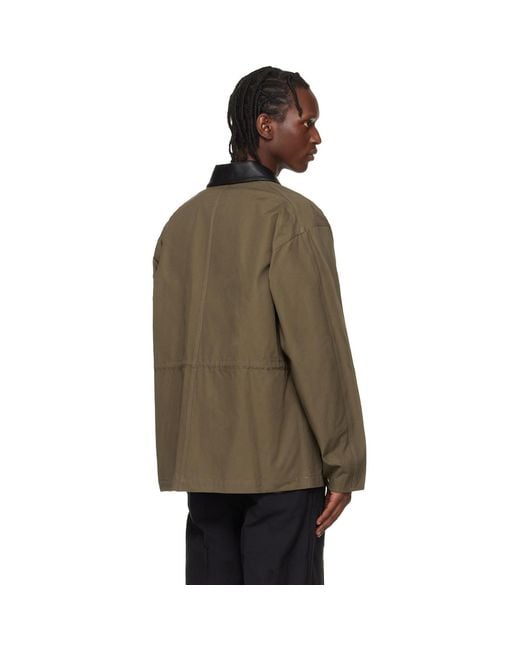 Toga Virilis Brown Khaki Canvas Jacket for men