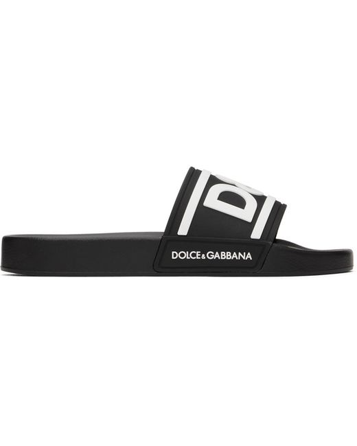 Dolce & Gabbana Dolce&gabbana Black Logo Sandals for men