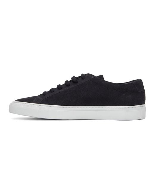 common projects achilles low navy suede