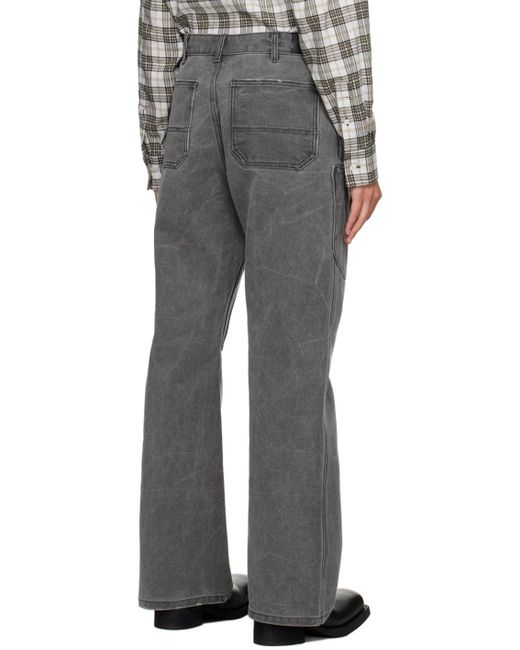 Acne Gray Patch Jeans for men