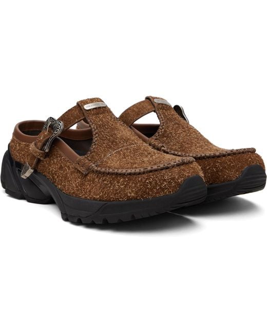 ANDERSSON BELL Black Mary Jane Mule Loafers for men