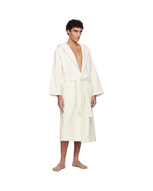 Tekla Black Off- Terry Hooded Bathrobe for men