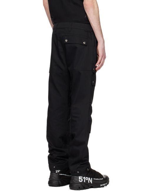 Burberry Black Embroidered Cargo Pants for men