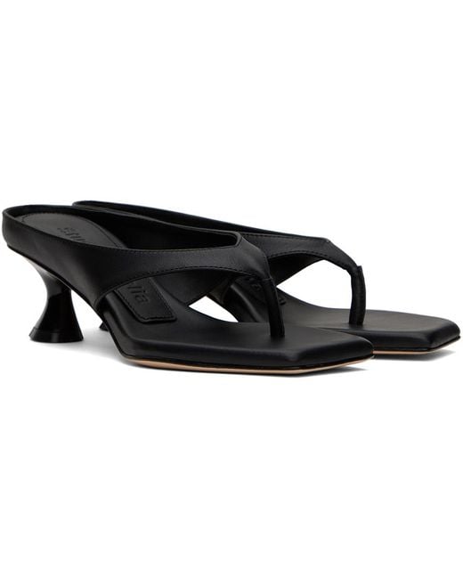 STUDIO AMELIA Black Angela 50mm Heeled Sandals