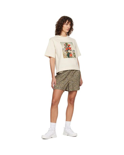 Moncler Natural Landscape Print Cotton T-Shirt