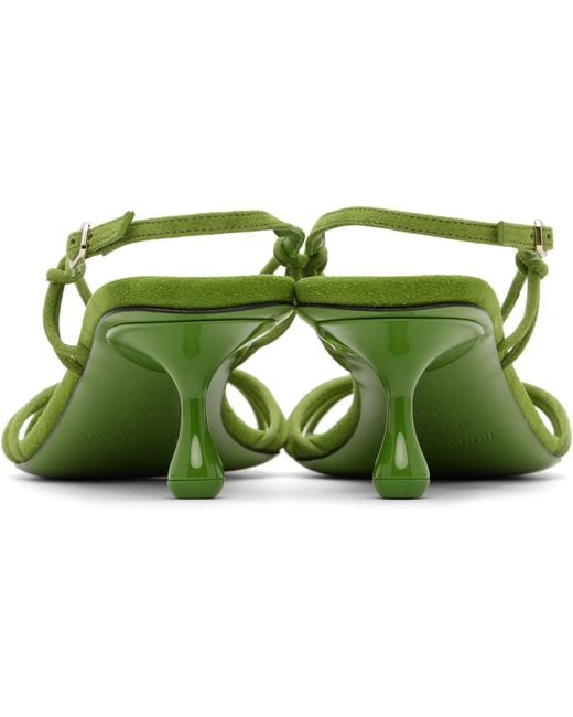 Jimmy Choo Green Lova 50 Heeled Sandals