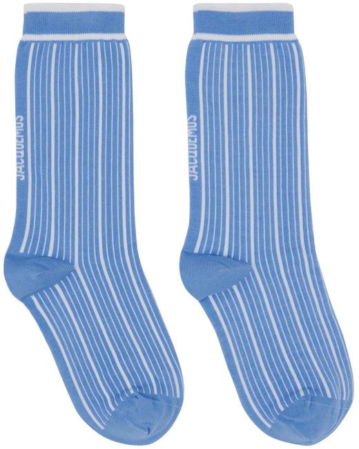 Chaussettes 'les chaussettes pablo' bleues - les sculptures Jacquemus en coloris Blue