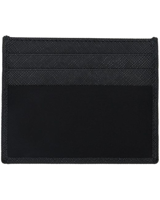 Prada Black Re-nylon Card Holder for men