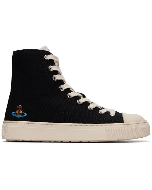 Vivienne Westwood Black High Top Plimsoll Sneakers