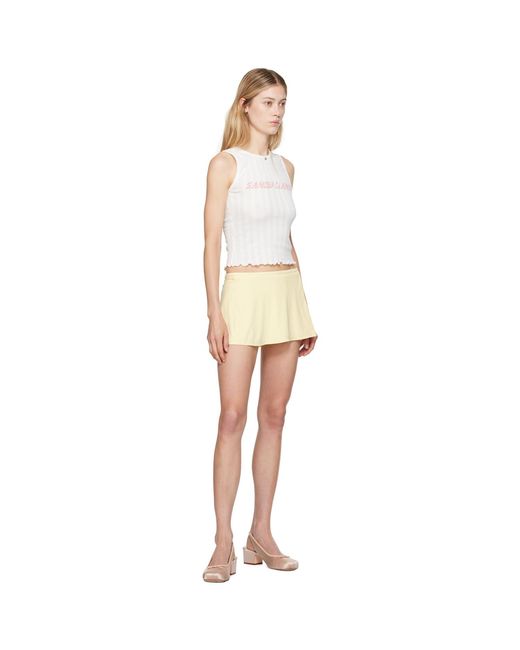 Sandy Liang Natural Clipper Tank Top
