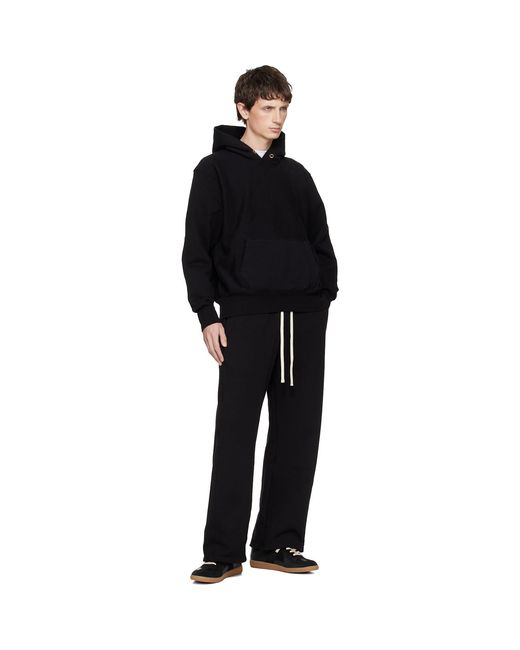 Les Tien Black Heavyweight Hoodie for men