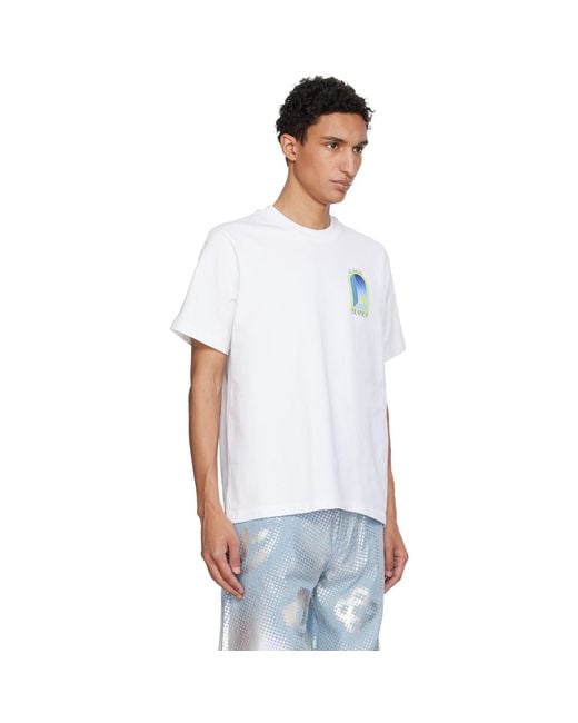 Casablanca White Arches Short Sleeve T‑Shirt for men