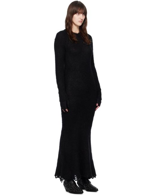Junya Watanabe Black Brushed Maxi Dress