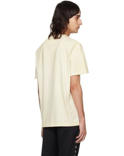 Golden Goose Deluxe Brand Black Off-white Printed T-shirt for men