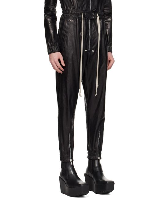 Rick Owens Black Luxor Leather Jumpsuit for men