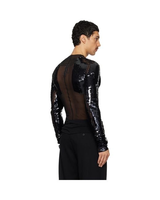 Rick Owens Black Temple Dennis T Top for men