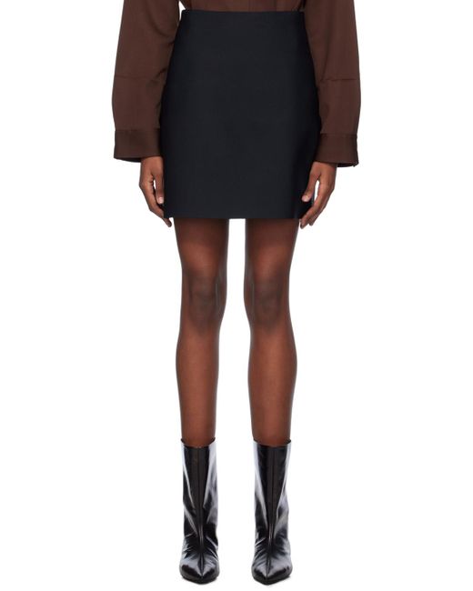 Mini-jupe ajustée noire Jil Sander en coloris Black