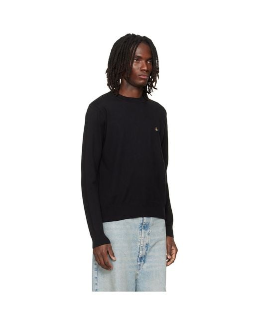 Vivienne Westwood Black Alex Round Neck Sweater for men