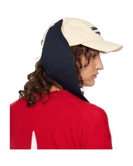 Charles Jeffrey Red Off- Colour Block Bunny Cap
