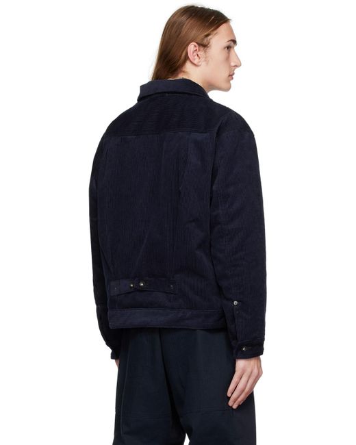 Engineered Garments Blue Navy Zip Jacket for men