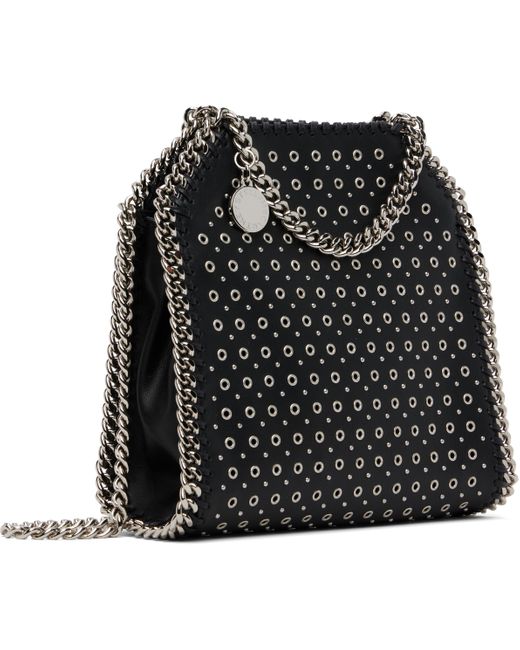 Mini Sac Noir À Chaine Falabella Et À Œillets Stella McCartney en coloris Black
