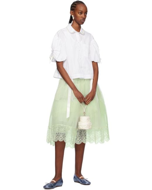 Simone Rocha Green Tutu Midi Skirt