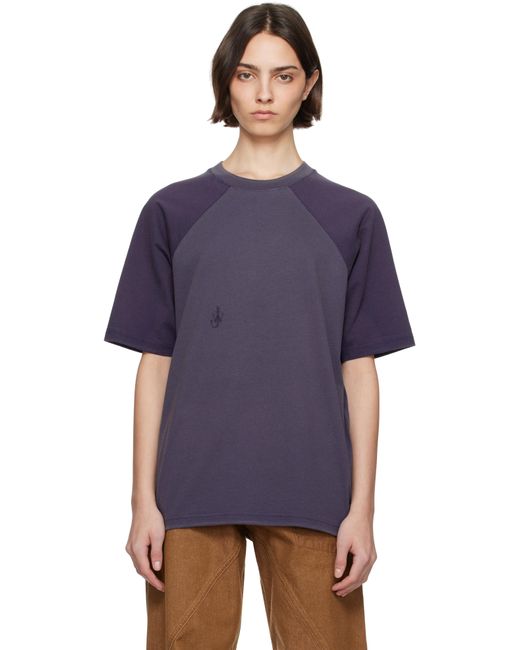 J.W. Anderson ネイビー ガーメントダイ オーバーサイズ Tシャツ Purple