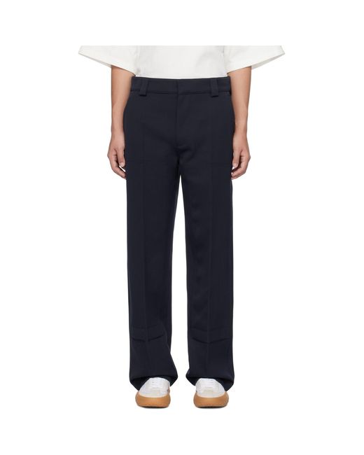 Bottega Veneta Blue Wool Grain De Poudre Trousers for men