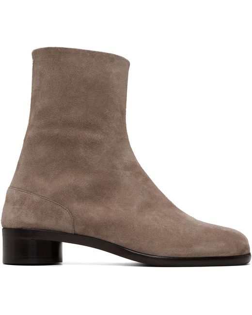 Maison Margiela Brown Taupe Tabi Ankle Boots for men