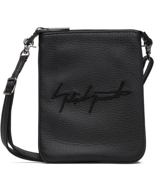 Yohji Yamamoto Black Signature 'Sacoche' Pouch