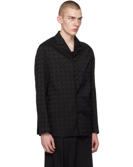 Blouson noir à motif moon et à carreaux - line MARINE SERRE pour homme en coloris Black