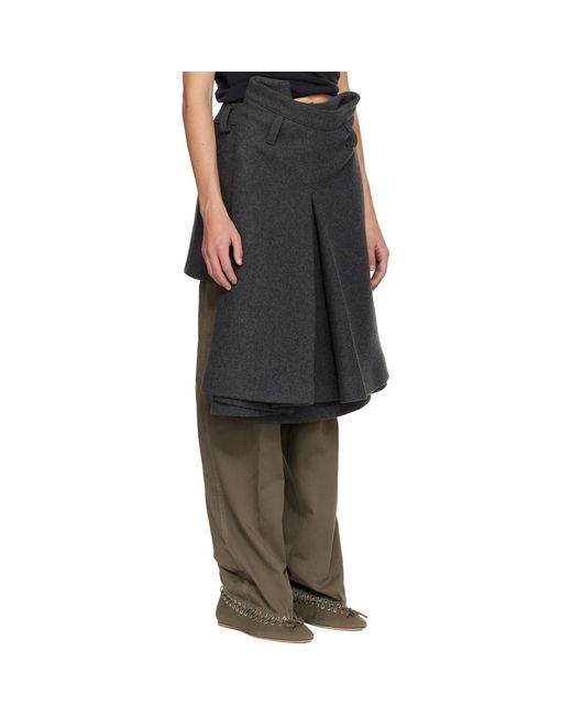 August Barron Black Display Midi Skirt