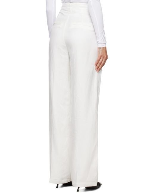 Pantalon carrie blanc Anine Bing en coloris White