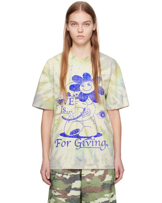 T-shirt 'love is for giving' et vert ONLINE CERAMICS en coloris Blue